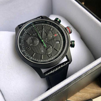 Gucci Swiss Quartz Stainless Steel Watch For Men Black