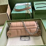 Gucci Horsebit Chain Small Shoulder Bag Rose Beige 27x11.5x5cm - 5