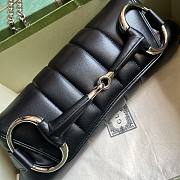 Gucci Horsebit Chain Medium Shoulder Bag Black 38x15x16cm - 3