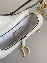 Dior Mini Saddle White With Strap Gold 19cm - 6