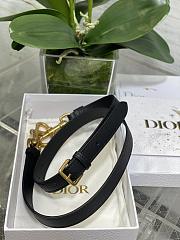 Dior Mini Saddle Black With Strap Gold 19cm - 4