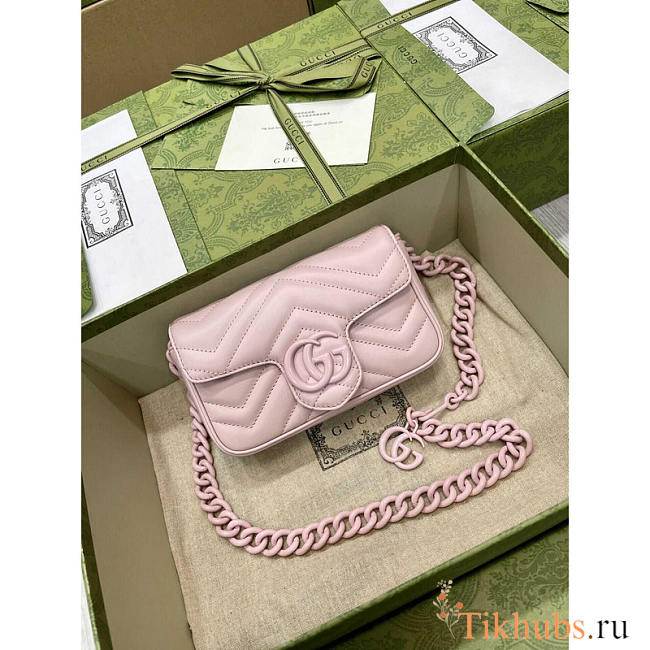 Gucci GG Marmont Belt Bag Pink 16.5x10x5cm - 1