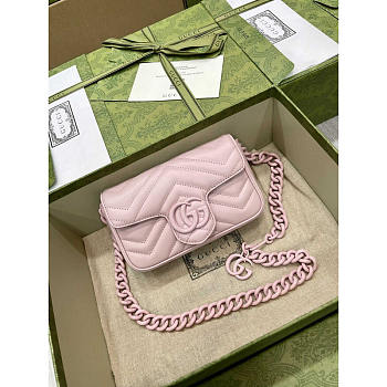 Gucci GG Marmont Belt Bag Pink 16.5x10x5cm