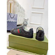 Gucci Ace Sneaker With Green And Red Web Black  - 3