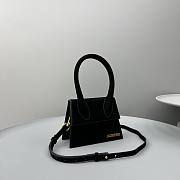 Jacquemus Le Chiquito Moyen Velvet Black Bag 18x13.5cm - 5