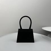 Jacquemus Le Chiquito Moyen Velvet Black Bag 18x13.5cm - 4