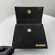 Jacquemus Le Chiquito Moyen Velvet Black Bag 18x13.5cm - 2