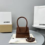 Jacquemus Le Chiquito Moyen Velvet Brown Bag 18x13.5cm - 1