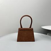 Jacquemus Le Chiquito Moyen Velvet Brown Bag 18x13.5cm - 5