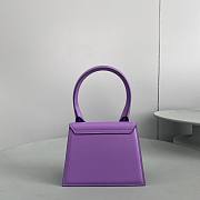 Jacquemus Le Chiquito Moyen Velvet Purple Bag 18x13.5cm - 6