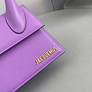 Jacquemus Le Chiquito Moyen Velvet Purple Bag 18x13.5cm - 3