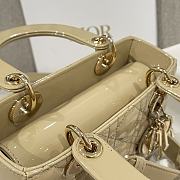 Dior Small Lady Patent Beige Gold 20cm - 6