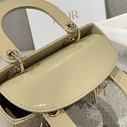 Dior Small Lady Patent Beige Gold 20cm - 5