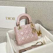 Dior Mini Lady Bag Metallic Pink Gold 17cm - 1