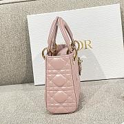 Dior Mini Lady Bag Metallic Pink Gold 17cm - 5