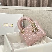 Dior Mini Lady Bag Metallic Pink Gold 17cm - 3