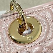 Dior Mini Lady Bag Metallic Pink Gold 17cm - 2