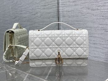 Dior Miss Dior Top Handle Bag White Cannage Lambskin 24 x 14 x 7.5 cm