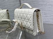 Dior Miss Dior Top Handle Bag White Cannage Lambskin 24 x 14 x 7.5 cm - 3
