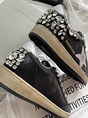 Golden Goose Ballstar Crystal Leather Low-Top Black Sneakers - 3