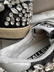 Golden Goose Ballstar Crystal Leather Low-Top Black Sneakers - 2