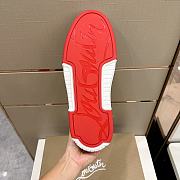Christian Louboutin Astroloubi White/Red Leather Sneakers - 5