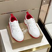 Christian Louboutin Astroloubi White/Red Leather Sneakers - 2