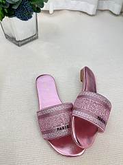 Dior Dway Slide Pink Cotton Metallic  - 4