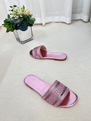 Dior Dway Slide Pink Cotton Metallic  - 2