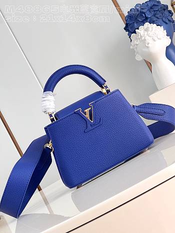 Louis Vuitton Mini LV Capucines Blue 21cm