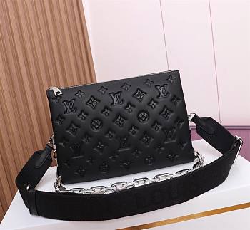 Louis Vuitton LV Coussin PM Black Silver Hardware 26 x 20 x 12 cm