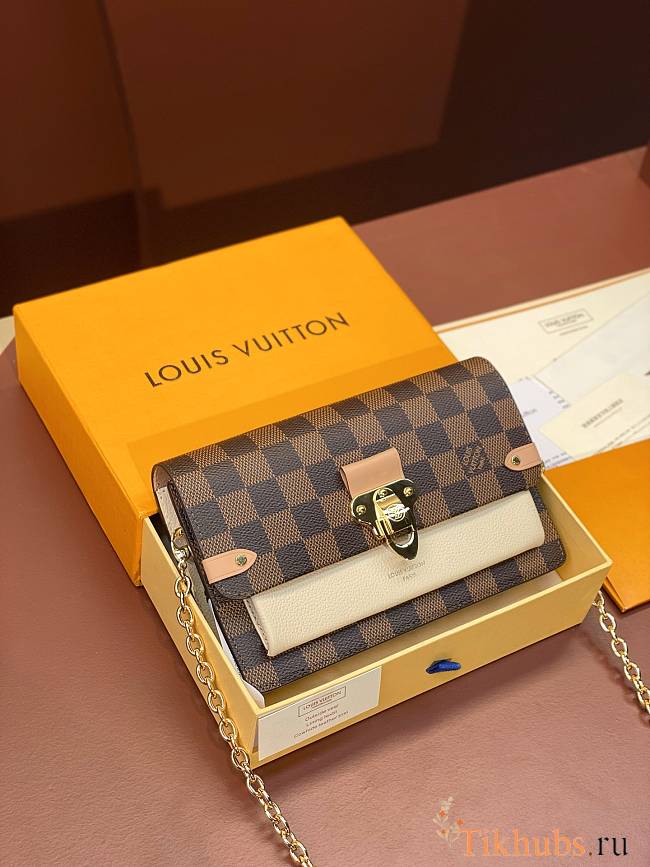 Louis Vuitton LV Vavin Chain Bag Cream Beige Damier 19 x 12.5 x 4 cm - 1