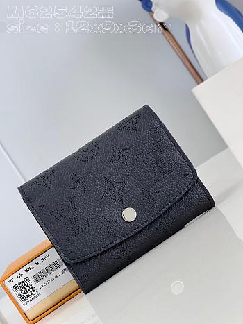 Louis Vuitton LV Iris Compact Wallet Black 12 x 9.5 x 3 cm