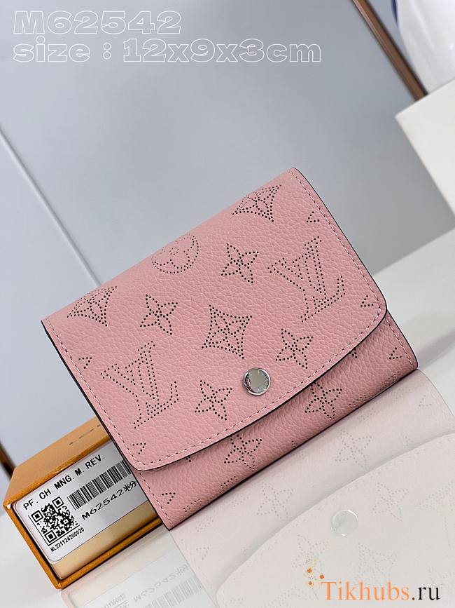 Louis Vuitton LV Iris Compact Wallet Rose Jasmin 12 x 9.5 x 3 cm - 1