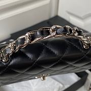 Chanel Flap Bag 23K WOC Black Lambskin Silver 19cm - 2