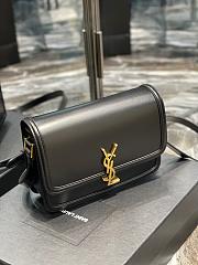 YSL Solferino Medium Satchel Box Black Gold 23x16x6cm - 2