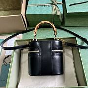 Gucci Mini Bamboo Shoulder Bag Black 15.5x13.5x4cm - 5