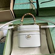 Gucci Mini Bamboo Shoulder Bag White 15.5x13.5x4cm - 1