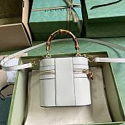 Gucci Mini Bamboo Shoulder Bag White 15.5x13.5x4cm - 5