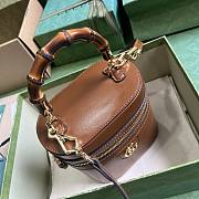 Gucci Mini Bamboo Shoulder Bag Brown 15.5x13.5x4cm - 4