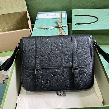 Gucci Jumbo GG Black Medium Messenger Bag 31×24.5×5cm