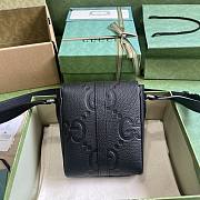 Gucci Jumbo GG Small Messenger Bag Black 18.5x14.5x4.5cm - 4