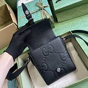 Gucci Jumbo GG Small Messenger Bag Black 18.5x14.5x4.5cm - 3
