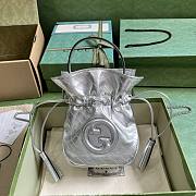 Gucci Blondie Mini Bucket Bag Silver 15x19x8cm - 1
