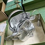 Gucci Blondie Mini Bucket Bag Silver 15x19x8cm - 5