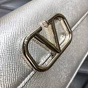 Valentino Garavani Small Leather Chain Wallet Silver 20x5.5x10cm - 4