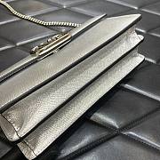 Valentino Garavani Small Leather Chain Wallet Silver 20x5.5x10cm - 3