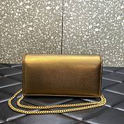 Valentino Garavani Small Leather Chain Wallet Gold 20x5.5x10cm - 2