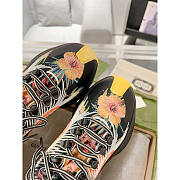 Gucci Run Floral Print Sneakers Multi Black - 4