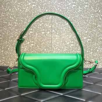 Valentino Toile Iconographe Shoulder Bag Green 28x25x6cm